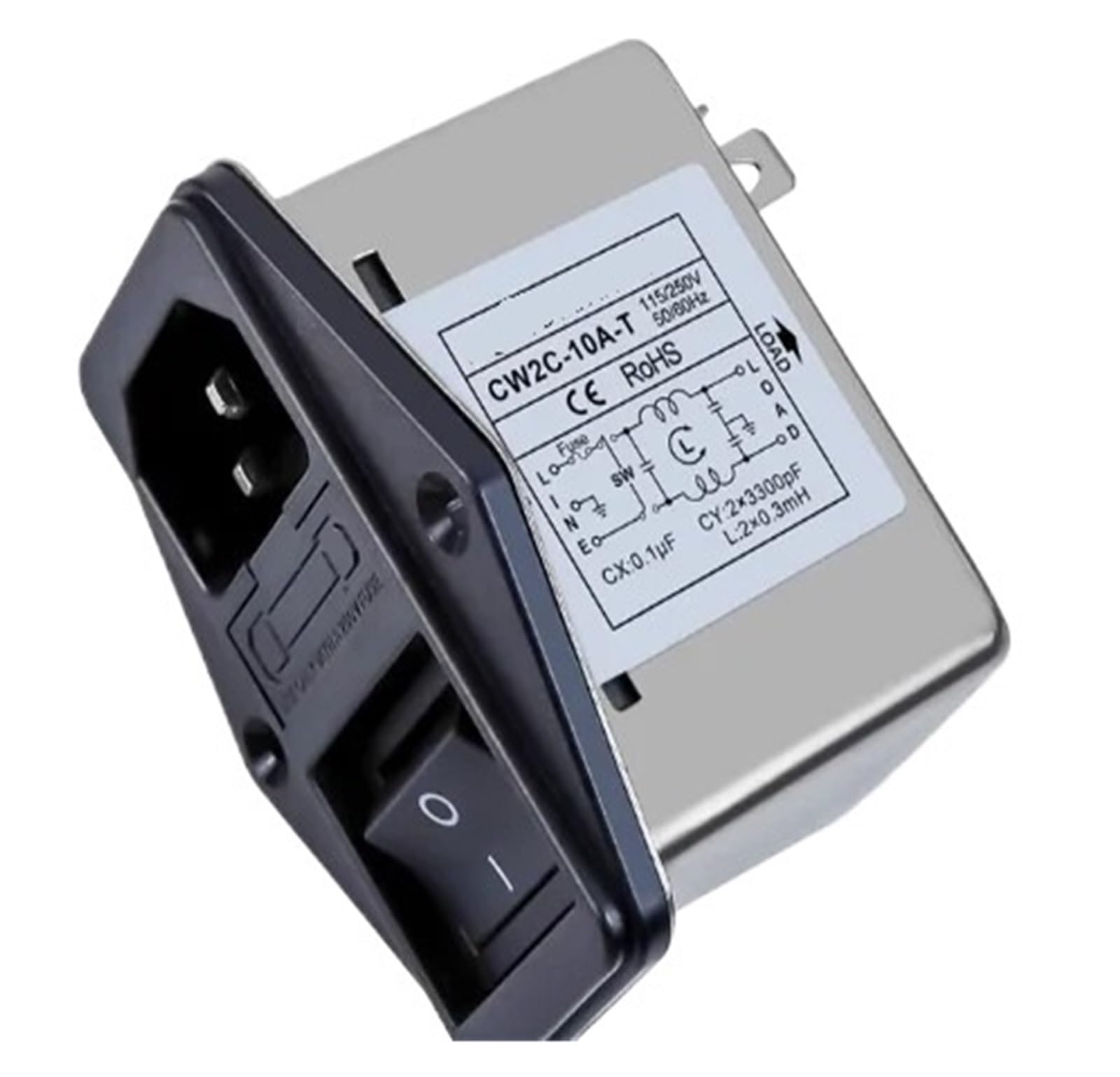 MBPAIHOP CW2C-10A-T anti-interference AC 220V power filter circuit audio purifier CW2C 6A10A