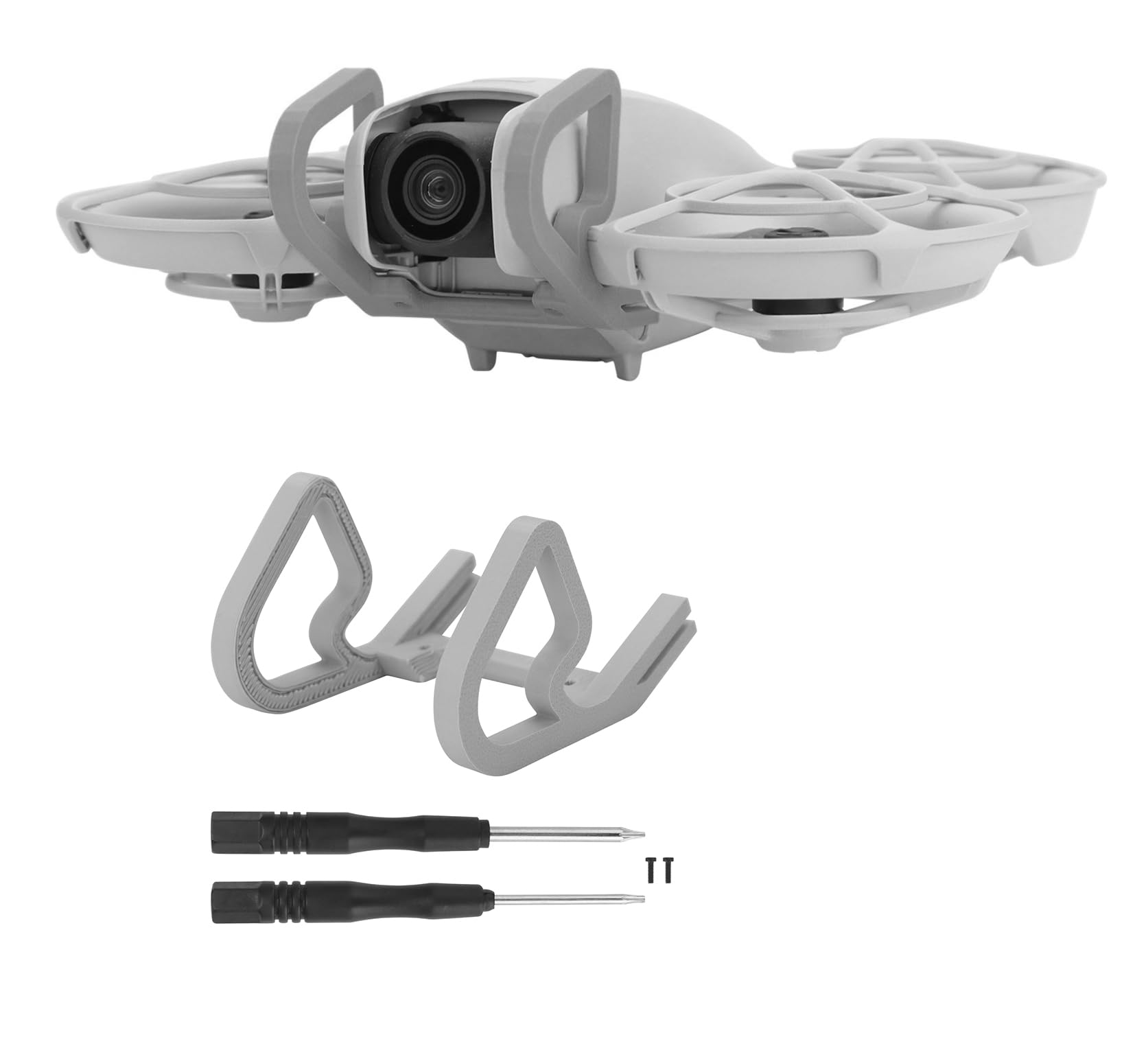 Hesupy Gimbal Bumper Guard for DJI Neo, Camera Lens Protector with Screw Fixing, More Solid Anti-Collision Safety Protection Bar for Neo Drone Accessories (Gray)