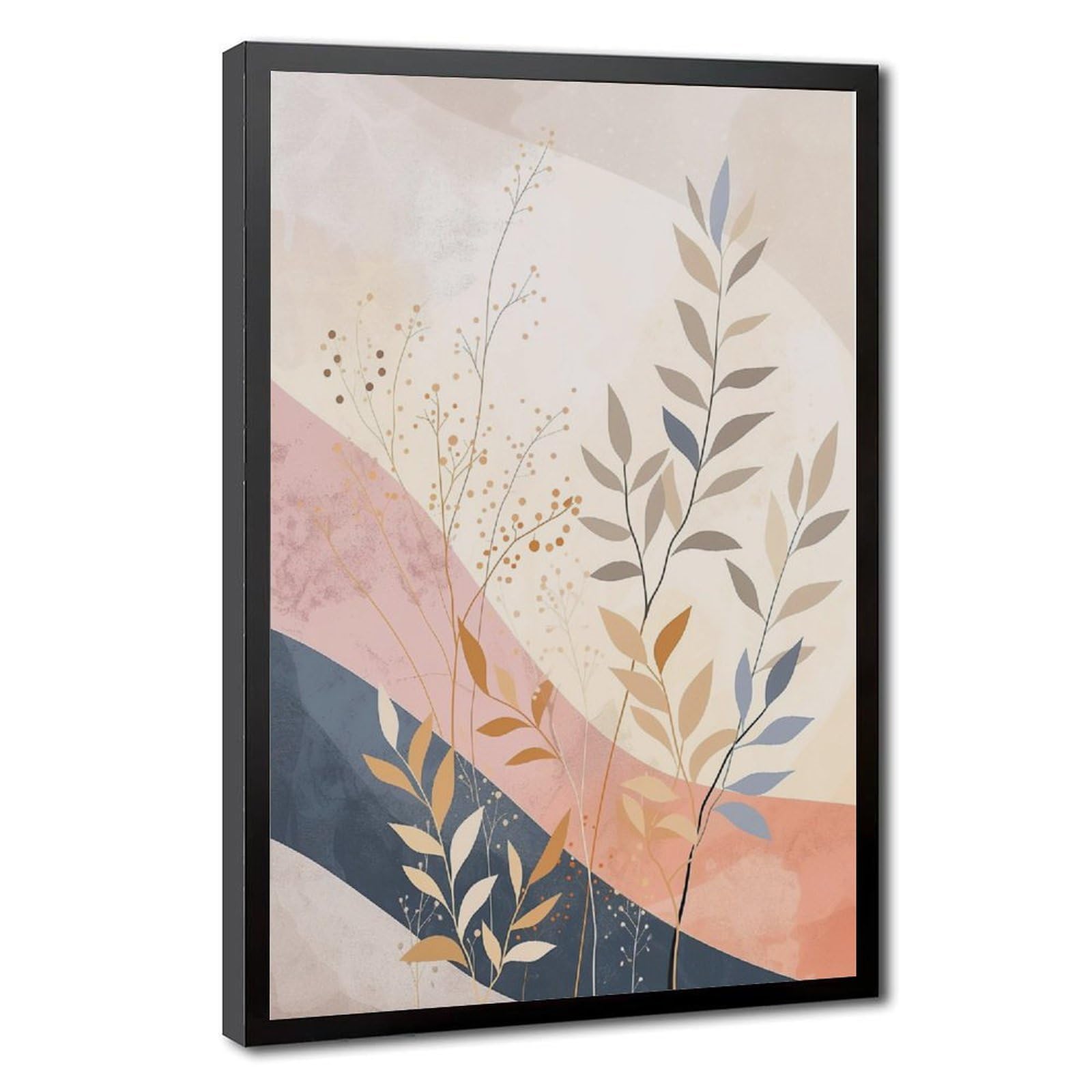 Bareronor Modern Plants Canvas Poster Bedroom Decor Landscape Office Room Decor Gift 16" L X 24" W