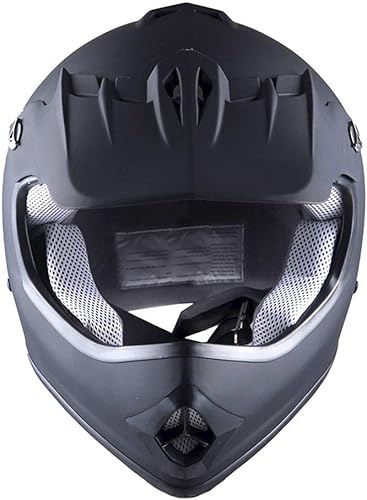 Miniatura 4 de 1Storm Casco de Motocross Juvenil para Niños Casco de Motocicleta y Bicicleta Negro Mate + Gafas + Paquete de Guante Negro MG Juvenil