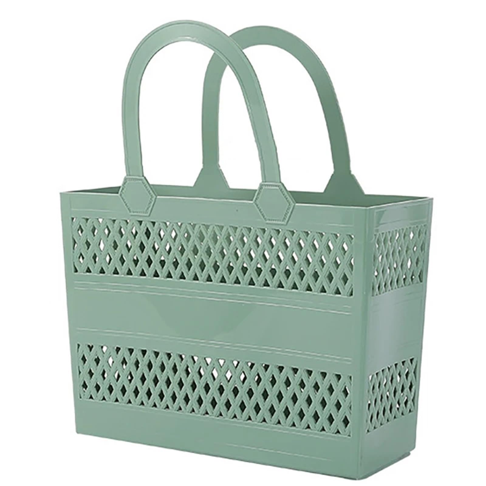 WSQHAO Shower Caddy Basket With Handles Portable Large Capacity Drainage Box Household Storage For Bathroom for Shower(Color1)