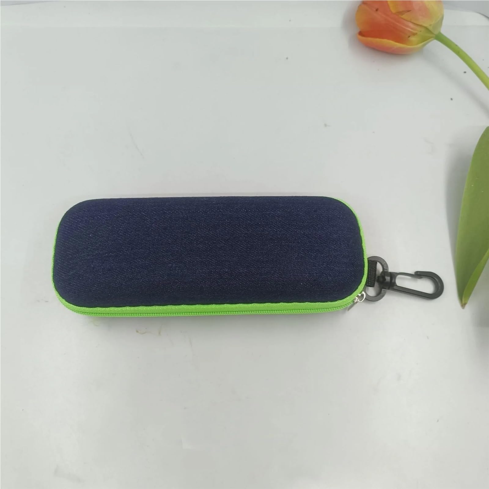 Custodia occhiali da sole 1 Scatola For Occhiali Da Sole In Tessuto Oxford Resistente Alla Pressione Con Cerniera E Gancio Nero per Elegante Portatile