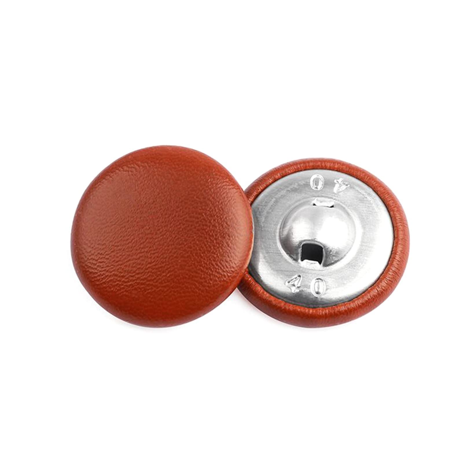 zabytkowe guziki, Guziki 20 szt. 11-28 mm, obszyte skórą, do marynarki, ozdobne, z okrągłą klamrą, akcesoria szycia(Khaki,23mm)