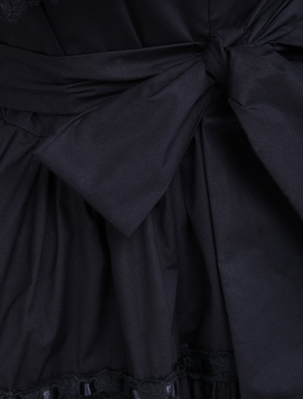 an*tai*na* Antaina Schwarz Baumwolle Rüsche Spitze Flieges Gothic Punk Sexy Knielang Elegant Lolita Cosplay Kleid