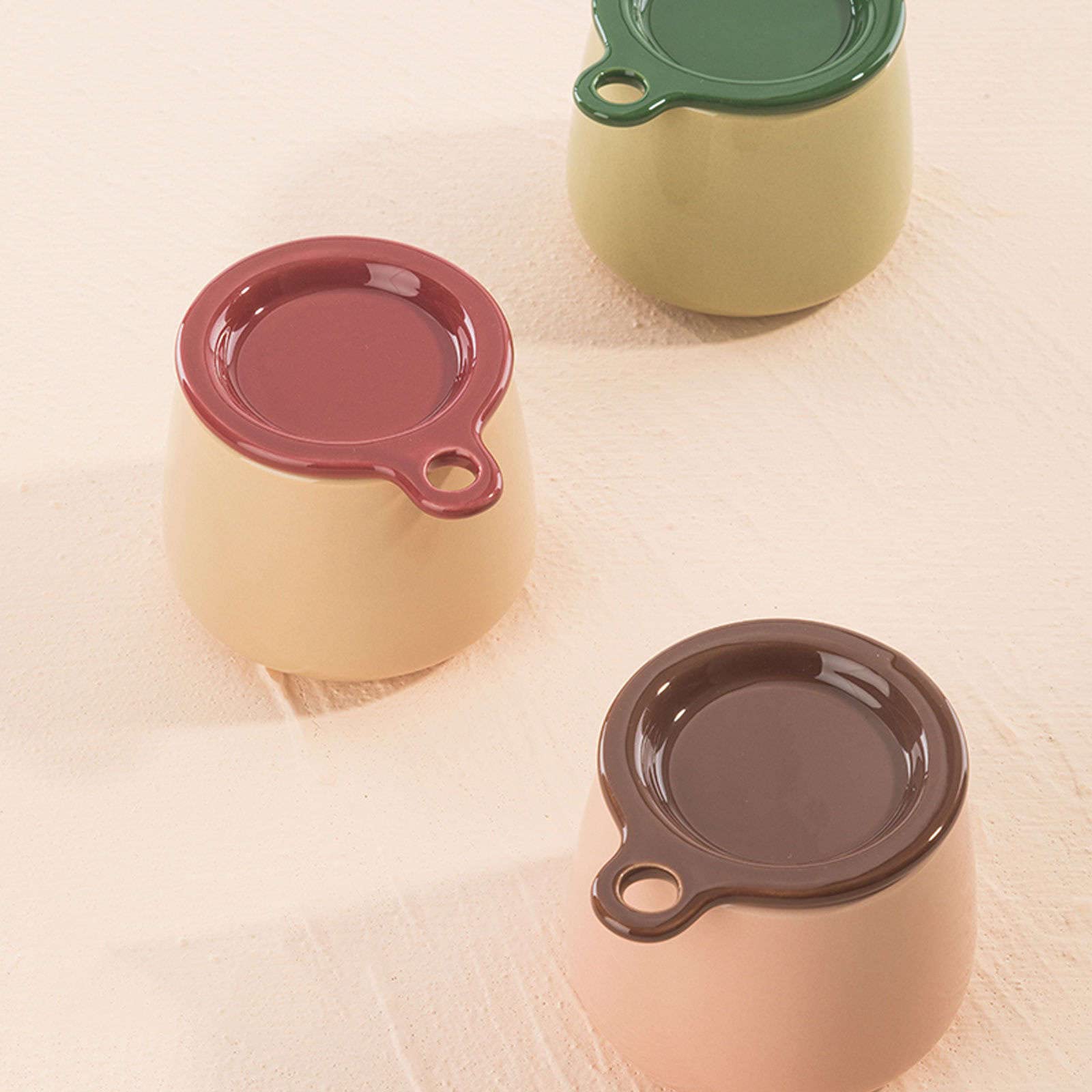 pojemnik na cukier， Słoiczki na przyprawy, cukiernica Macaron Color z pokrywką i łyżeczką, ceramiczna cukiernica z otworem w pokrywie, porcelanowy słoik na przyprawy 230 ml/8 uncji, pojemnik na przypr