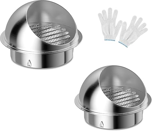 Hon&Guan Cubierta de ventilación para secadora de conductos de 4 pulgadas en el exterior, rejilla de ventilación de pared de ventilación de escape