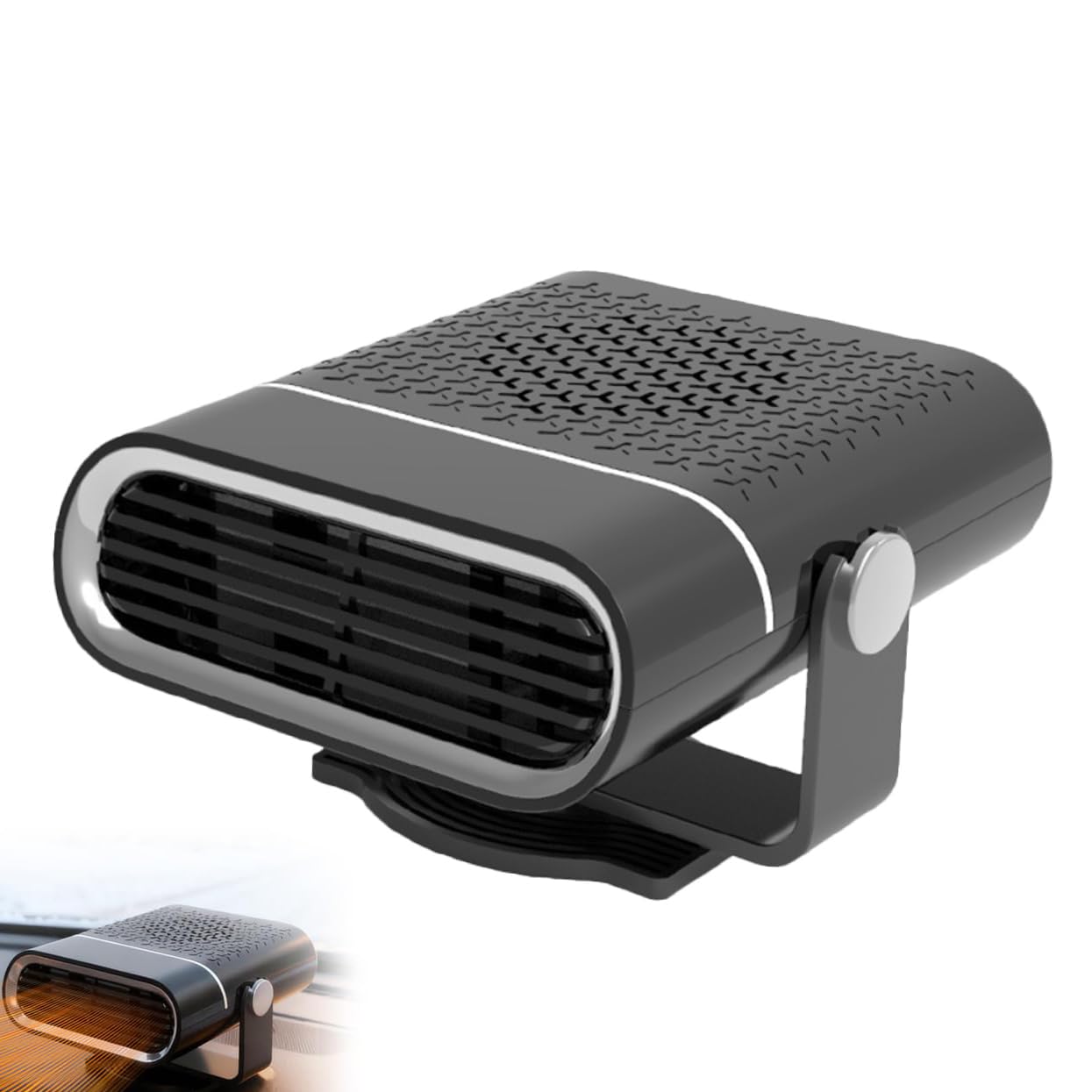 Riscaldatore per auto, kit sbrinatore portatile invernale per auto, 12 V, per parabrezza dell'auto che si collega all'accendisigari