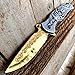 HOLYEDGE 7.8-in Tactical Folding Pocket Knife with 3.3-in Gold Mirror Blade, 3D Skull Handle, with Pocket Clip, Liner Lock and Auxiliary Opening for Outdoor Camping Survival Knives