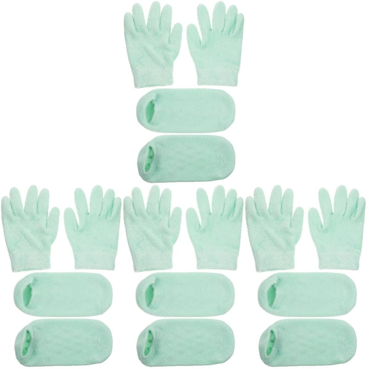 Gatuida 4 Juegos Guantes Hidratantes de Gel para Mujer, Suaves y