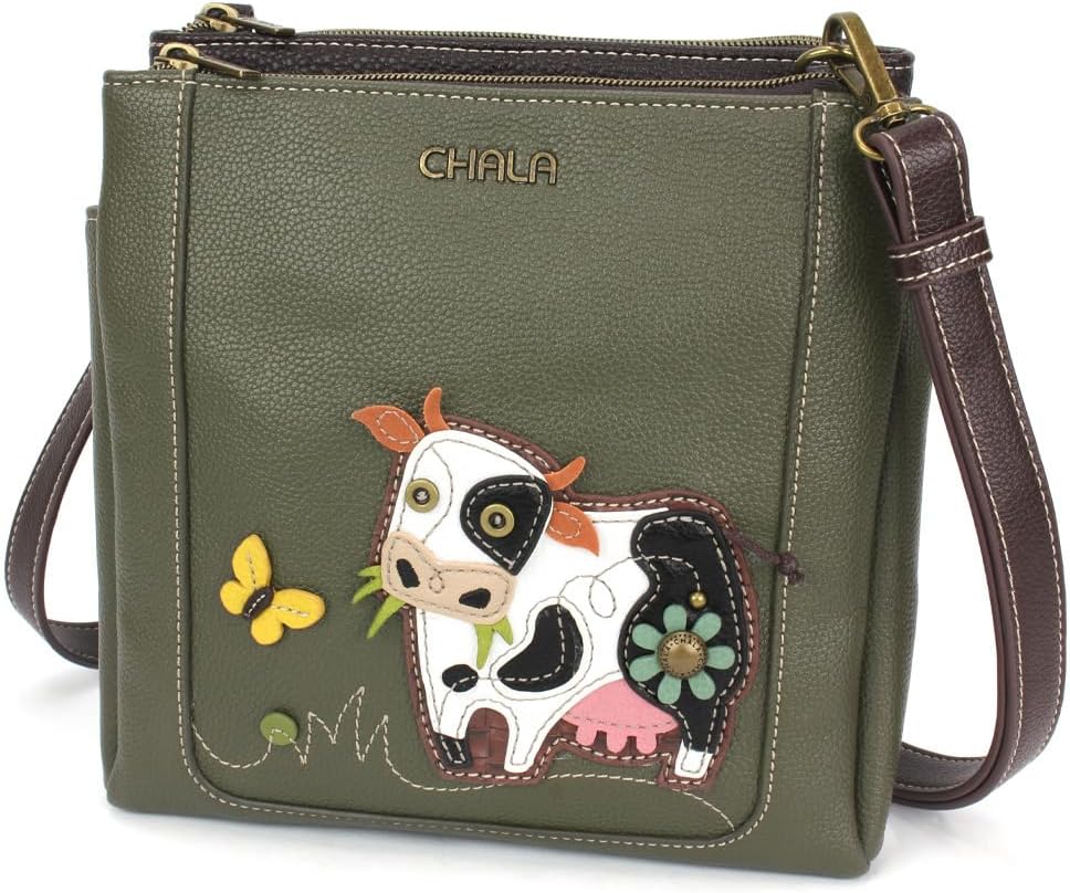 CHALA Merry Messenger RFID Protected Women Faux Leather Shoulder Purse with Adjustable Crossbody Strap | RFID Protected, Faux Leather