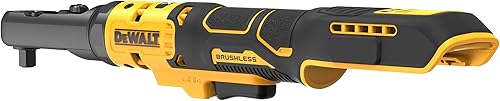 Miniatura 8 de DEWALT Trinquete inalámbrico MAX XR de 20 V, trinquete de cabeza sellada de 38 pulgadas y 12 pulgadas, solo herramienta desnuda (DCF510B)
