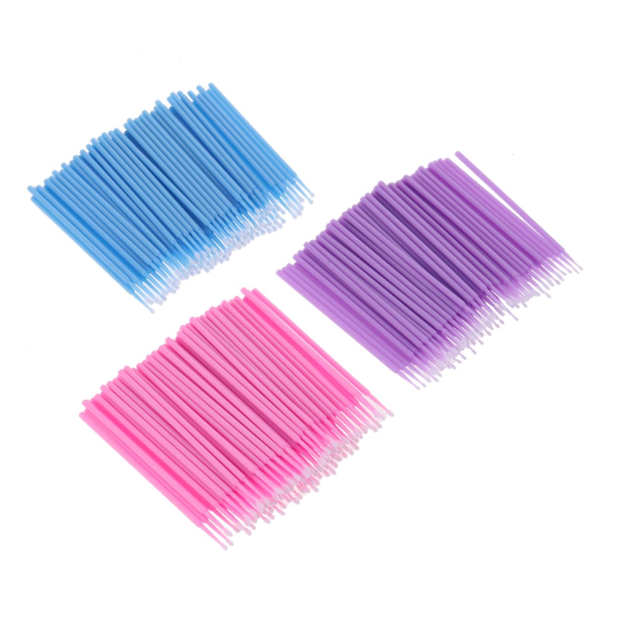 ARTSEWPLY Micro Applicator Brush 300pcs Cotton Swabs Non-linting Eyelash Extension Removal Tool for Professional Diy