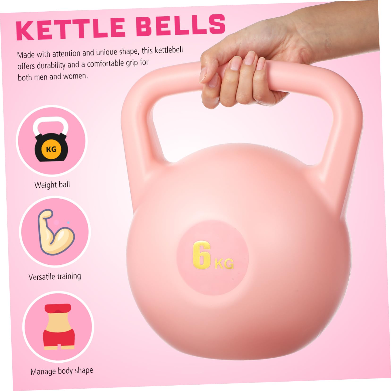 KOMBIUDA Wasser Kettlebell Satz Weich 6 Kg Pe Material Rutschfest Kettlebell Hantel Krafttraining Unterwegs Fitnessgerät Zuhause