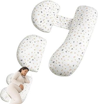 Pregnancy Pillow for Sleeping, Memory Foam Maternity pillow, Detachable and Adjustable Pregnancy Pillow Full Body With Cover, Pregnancy Pillow Side Sleeping for Belly, Back, Hips, Legs