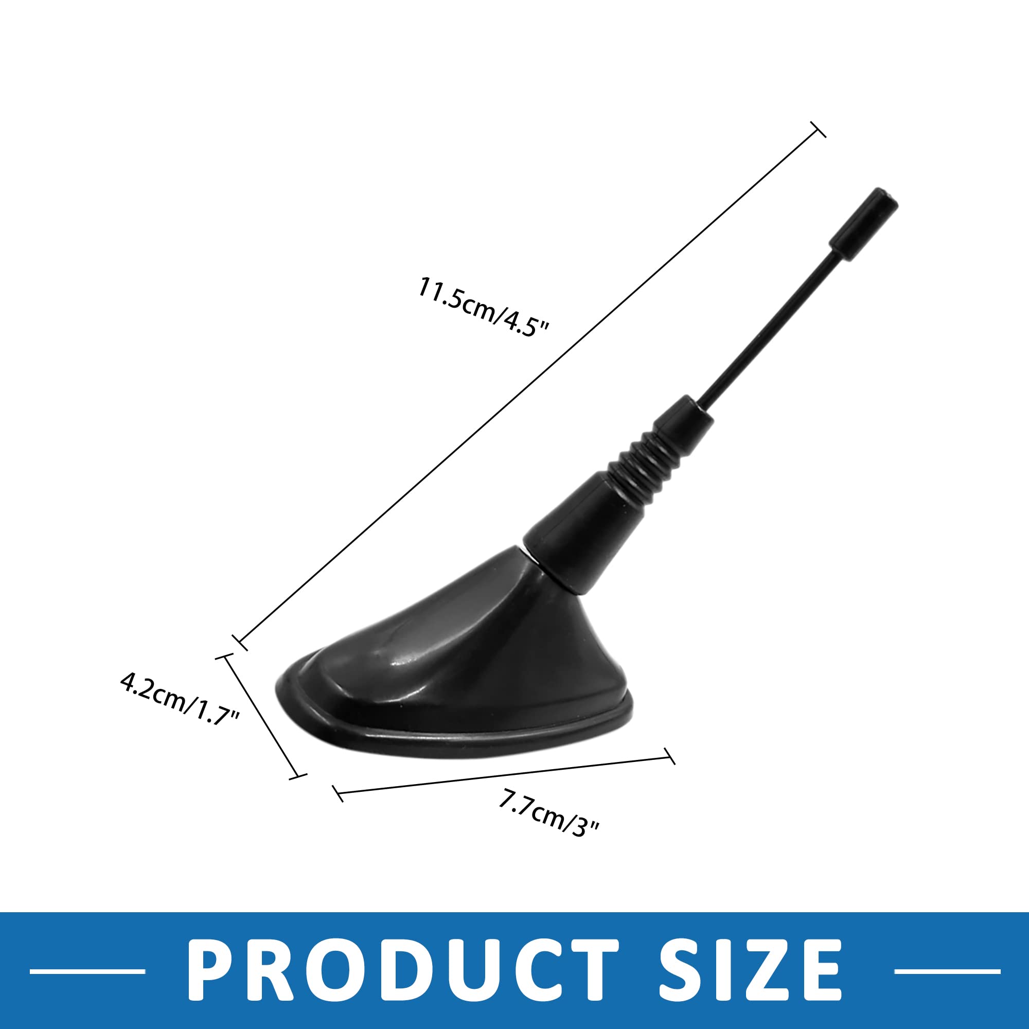Universel Noir Auto-adhésif Base Décoratifs Antenne Suv Voiture Universel Noir Auto-adhésif Base Décoratifs Antenne Suv Voiture