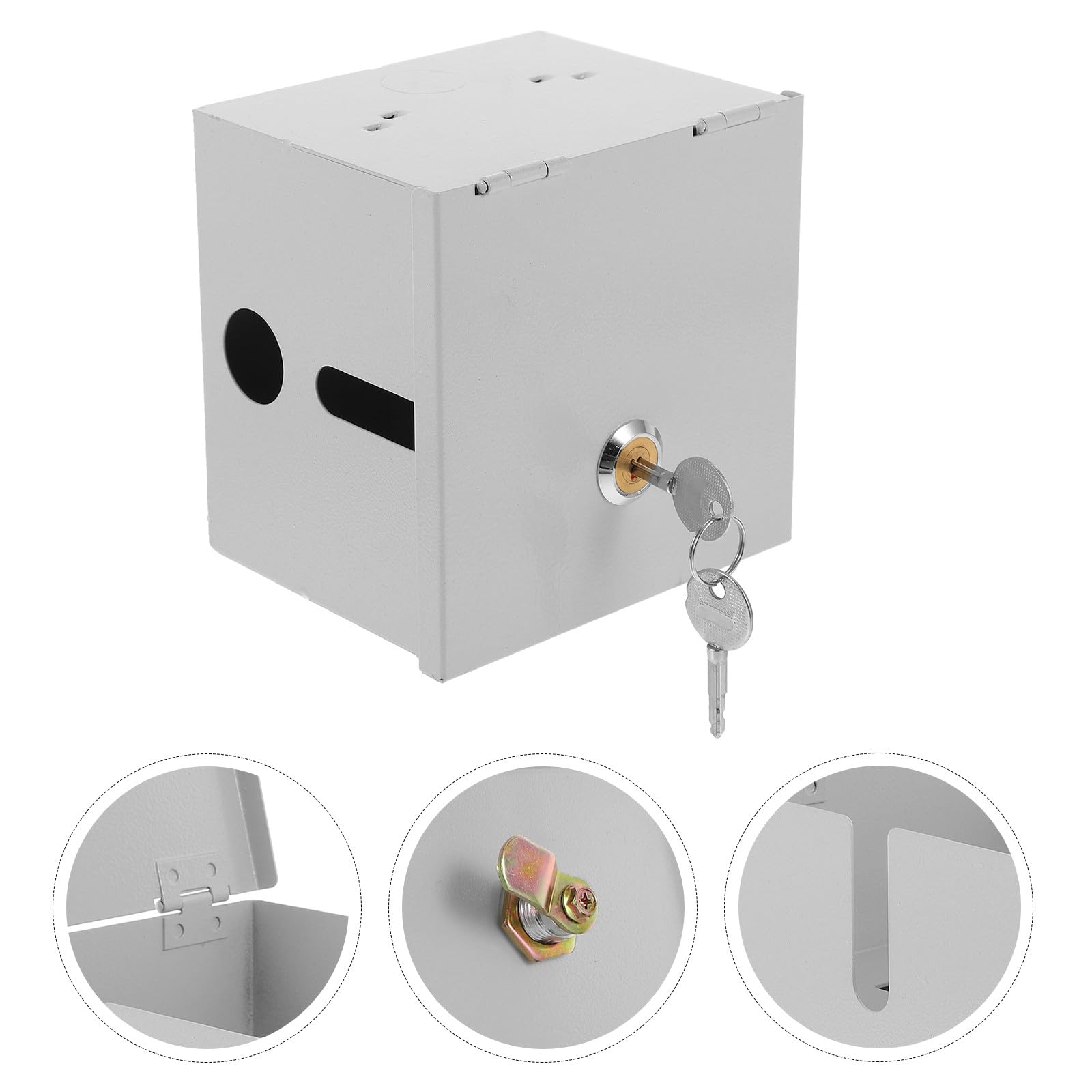 Cubierta Protectora para Enchufe Exterior de Hierro Resistente Intemperie Cerradura, Caja Eléctrica para Aplicaciones al Aire Libre en Motorhome Color