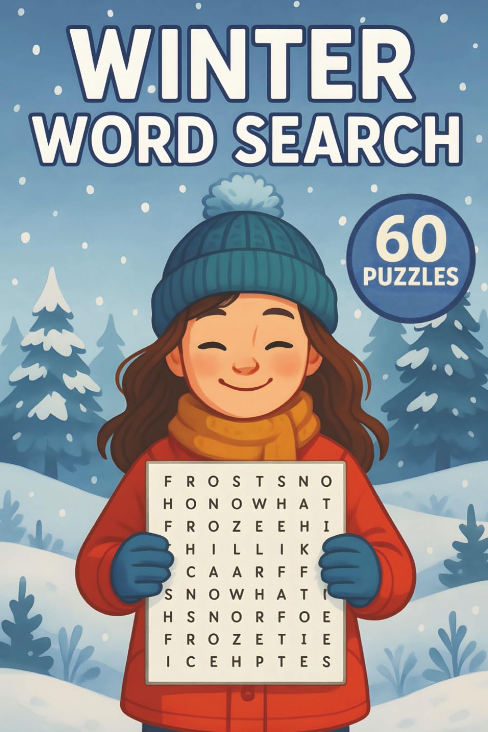 Winter Word Search: 60 Cozy Puzzles Featuring Snow, Holidays, Wildlife & Winter Fun (The Four Seasons Word Search Collection)