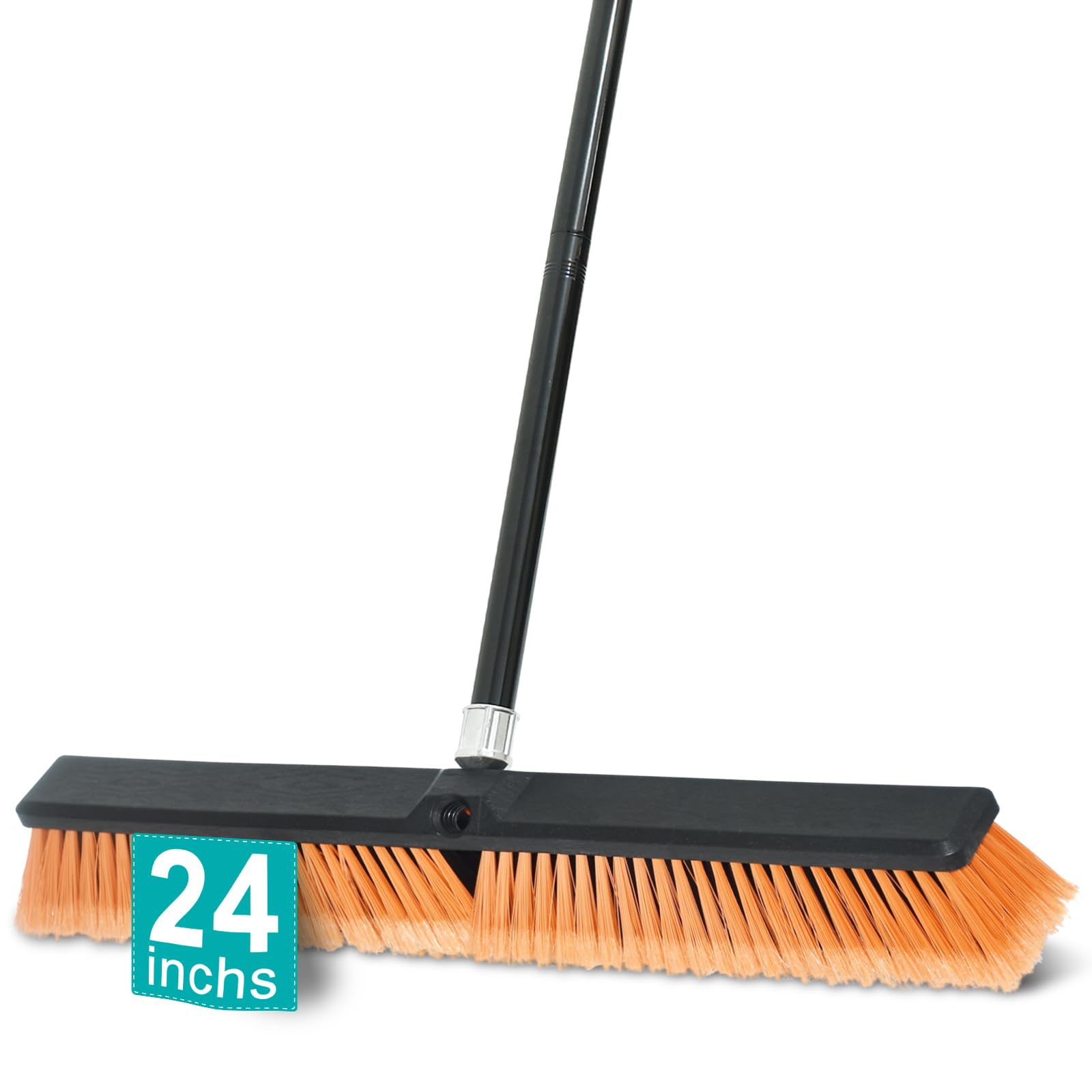Photo 1 of ***MISSING PIECE FROM HANDLE****
PBHEPJ 24 Inchs Push Broom Outdoor Heavy Duty, Shop Broom with 60" Long Handle for Cleaning Outdoor or Indoor Tile, Garage, Shop, Deck, Concrete, Wood, Stone, Patio Floor