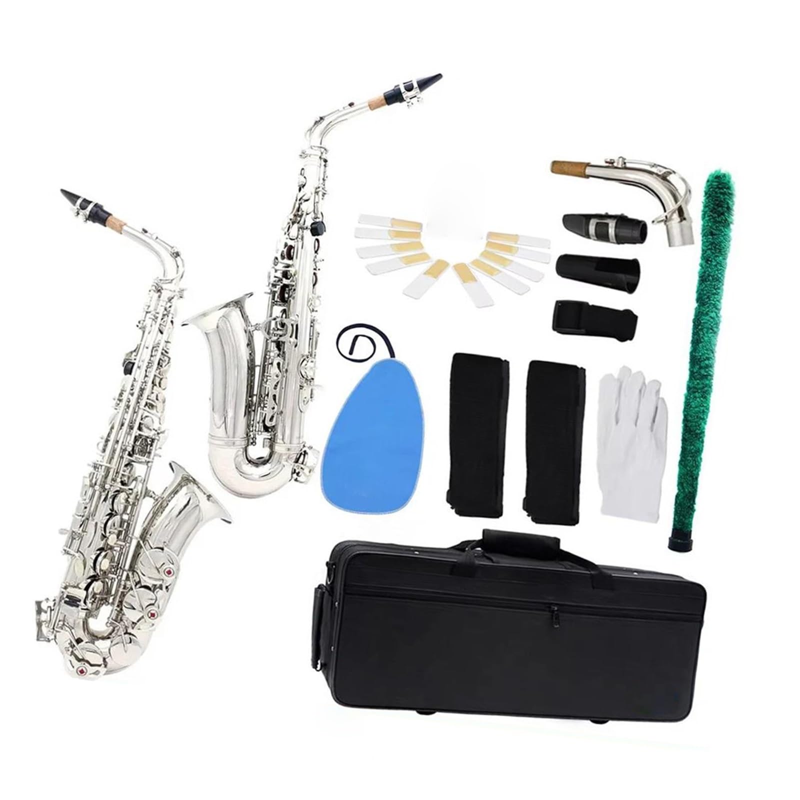 Saksofony dla miłośników muzyki Saksofon altowy Silver Eb do ćwiczeń na instrumentach dętych blaszanych