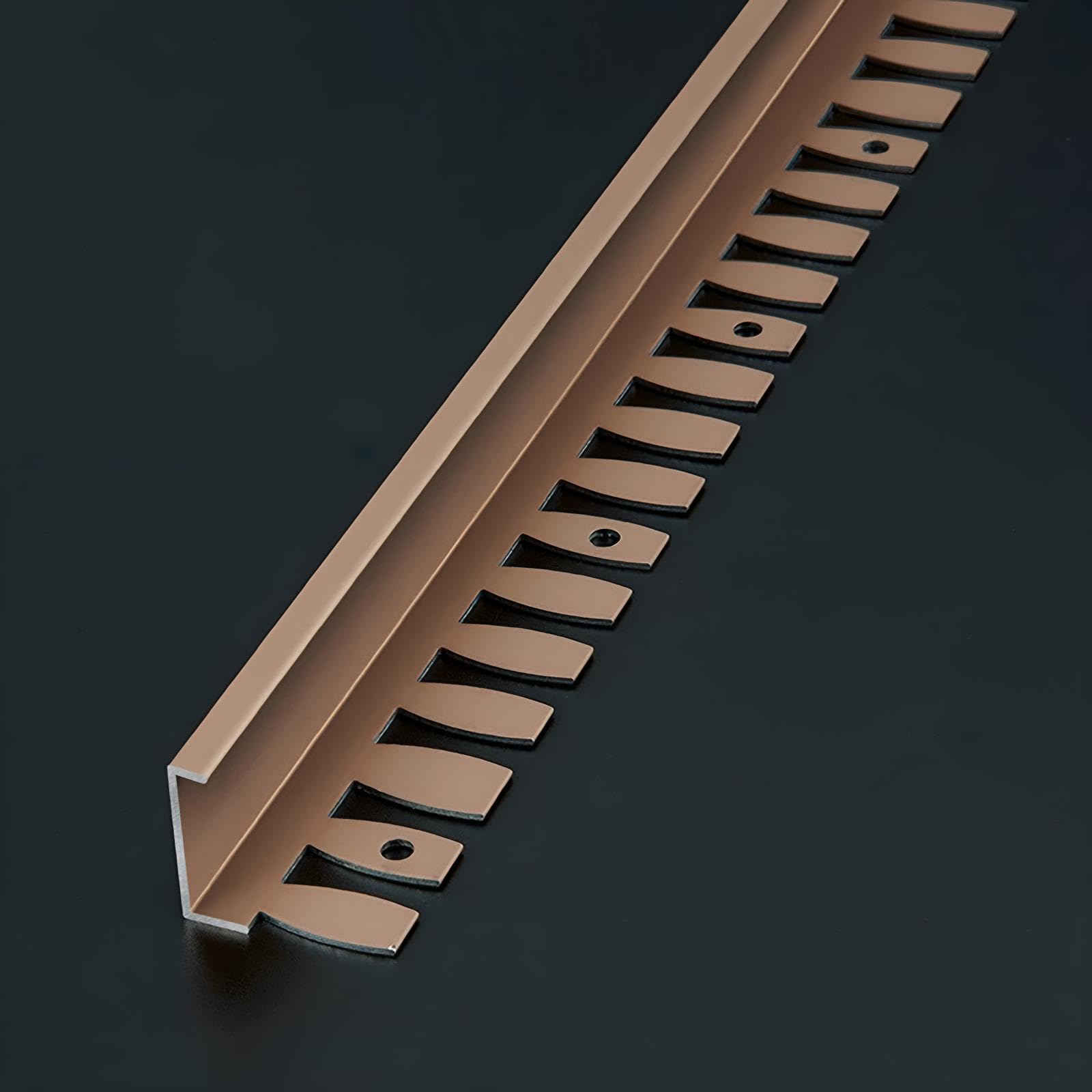 Fliesenprofil 90 cm* 3 Stück Biegbare Abschlussleiste Mit Kantenschutz Übergangsprofil Für Nahtlose Verbindungen Zwischen Fliesen Und Bodenbelägen(Rose Gold,High:15.5mm)