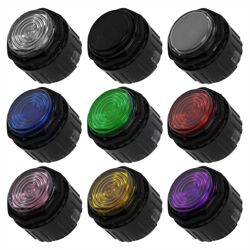 8pcs Original Gamerfinger HBFS-30 30mm Mechanical Buttons with Cherry MX speed sivler for Arcade Controller Box (8PCS HBFS-30-Screw Black)