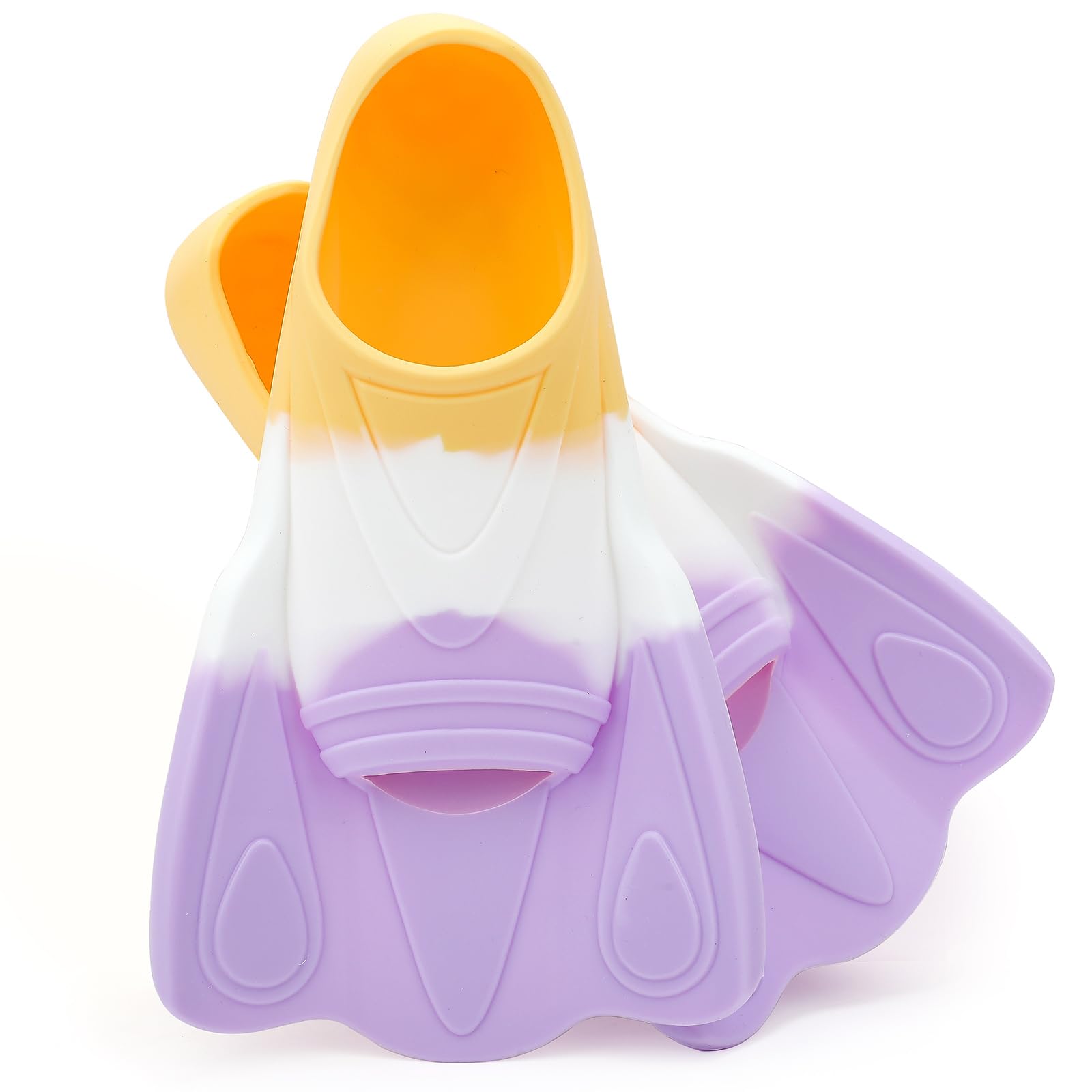 Kids Swim Fins, Swimming Training Fins Short Youth Flippers Lap Swimming Pool Snorkeling for Girls Boys Beginner