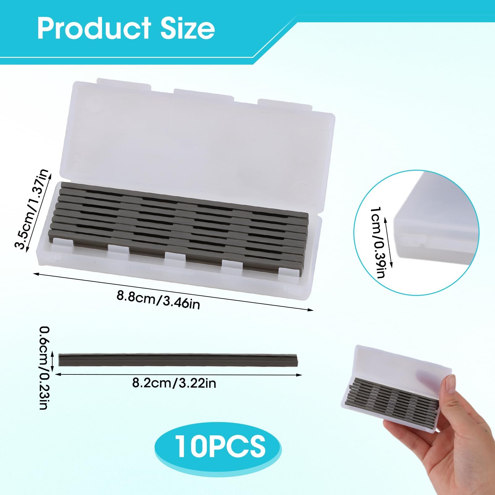 10 Piezas Hojas de Cepillo, 82mm Reversibles Hoja de Cepillo HSS, 82x5.5x1.2mm Hojas de Cepillo, Hoja HSS de Repuesto Para Cepillo Eléctrico, para Máquinas de Trabajo de la Madera MAKlTA Cepillos