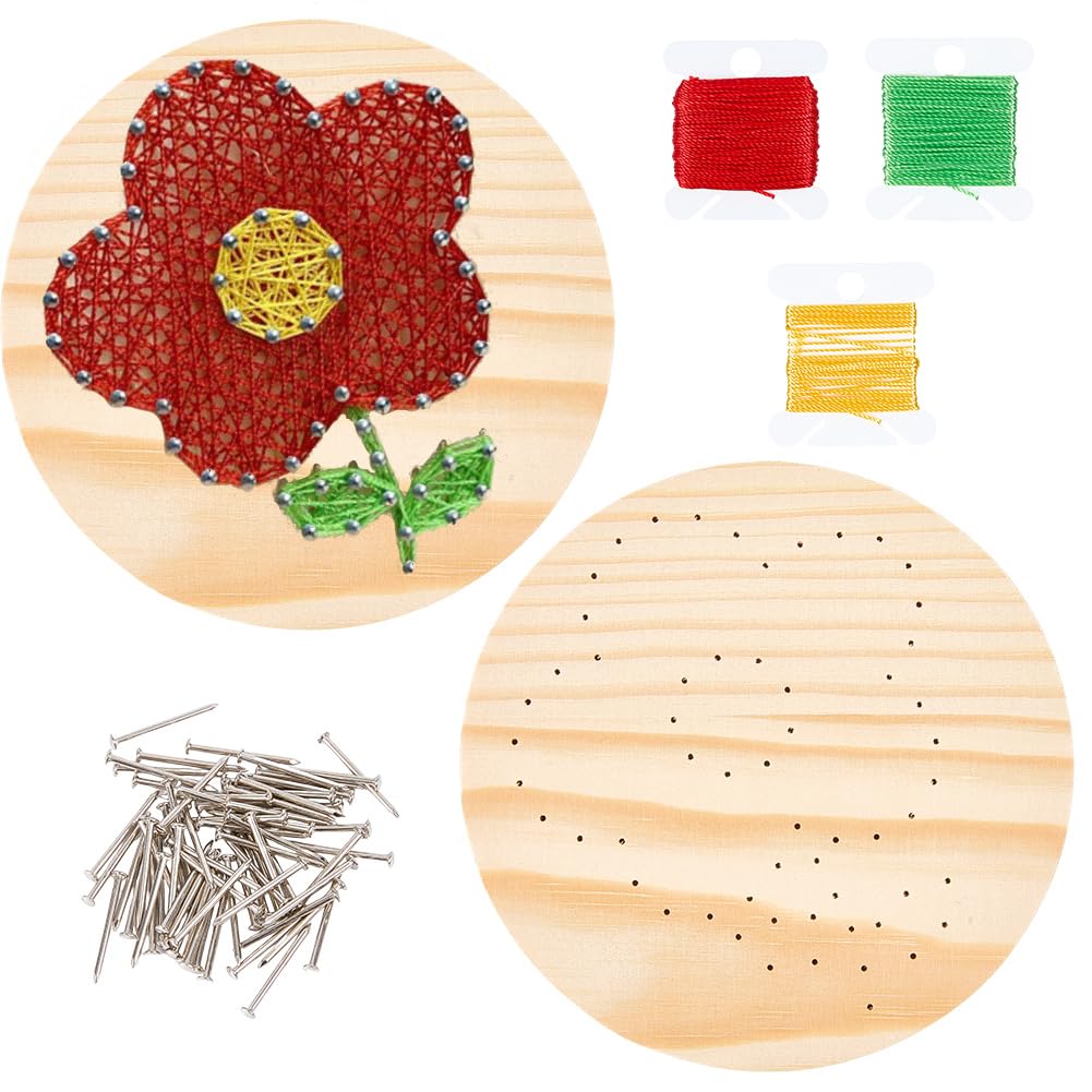 GORGECRAFT Flower String Art Kit Craft Cupcake All Necessary Accessories and Frame for Crafts Kit Arts and Crafts Projects Home Wall Decorations Unique Gift Nursery Wall Decor โ image 1
