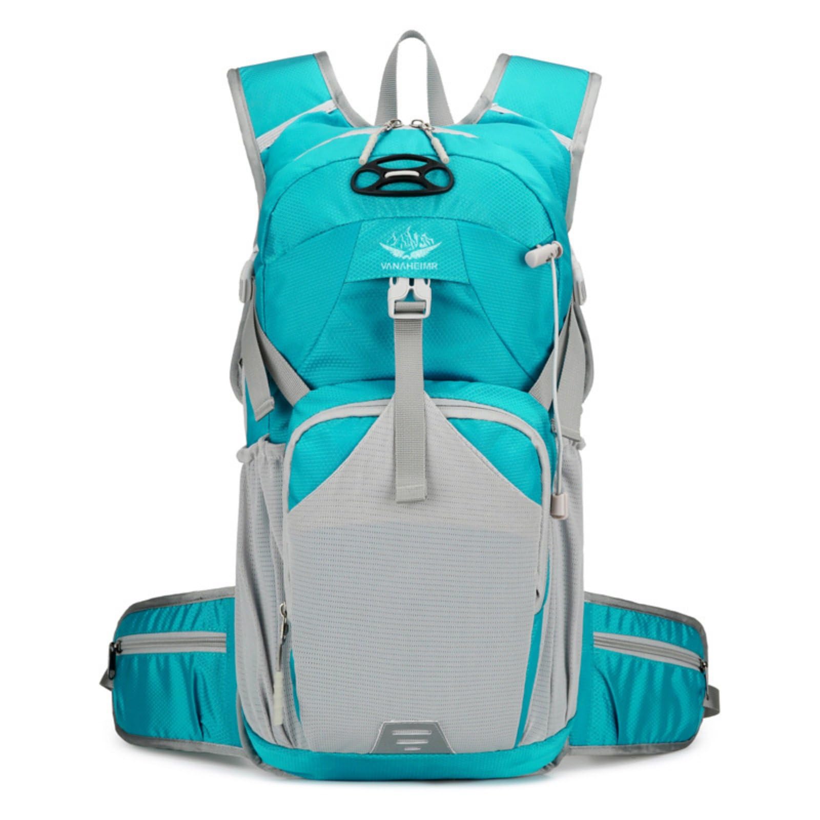 enakshi (label) Water-Repellent Hiking Backpack Breathable Mesh Back Travel Backpack Multi-Compartment Travel Rucksack Padded Shoulder Straps, Green-picture-53