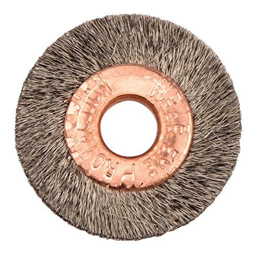 Image of Weiler 16461 1 inch Crimped Wire Wheel, .003 inch Stainless Steel Fill, 1 /4 inch Arbor Hole, Made in the USA (Pack of 10)