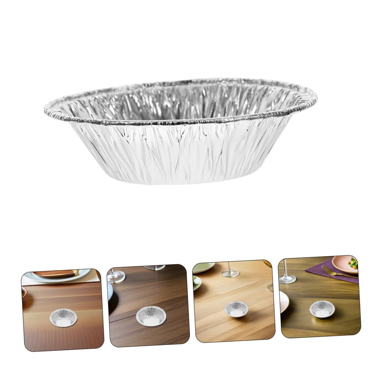 600 Piezas Moldes para Tartaletas de Hojalata Desechables Bandejas Redondas de Aluminio para Hornear Tartas Moldes para Pasteles y Postres Resistente Altas Temperaturas Uso Hornos