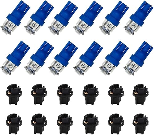 Miniatura 2 de DOPHISALL AUTO 12PCS Color Azul T10 194 168 PC194 PC195 Panel de Instrumentos Medidor Cluster Dashboard Light Bombilla LED
