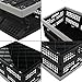 Jekiyo 16-Liter Folding Crates Storage, Collapsible Container Plastic, Set of 3