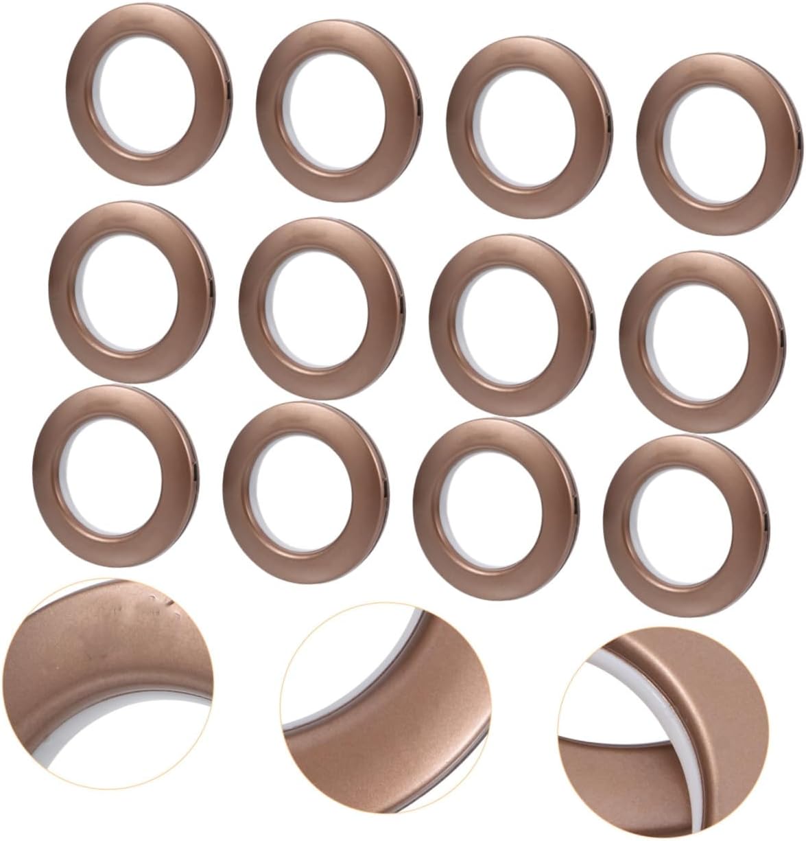 Toyvian 75pcs Curtain Grommets Inner Sliding Sheers Eyelet for Drapery Noise Reduction Fix for Window Treatments and Decor