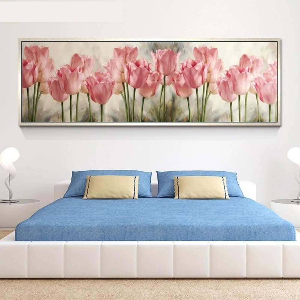 Dabobo 5D Diamond Painting Kits Full Drill DIY Large Size Rhinestone Crystal Embroidery Flowers Bloom Style Cross Stitch Mosaic Art for Home Wall Decor,Square Drill,30X90cm