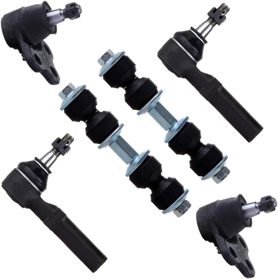 SCITOO 6PCS Set Suspension Kit Ball Joints Tie Rod Ends Sway Bar End Links For Buick Century,For Buick Regal,For Chevy Impala,For Chevy Monte Carlo,For Oldsmobile Intrigue K5331 ES3459 K5342
