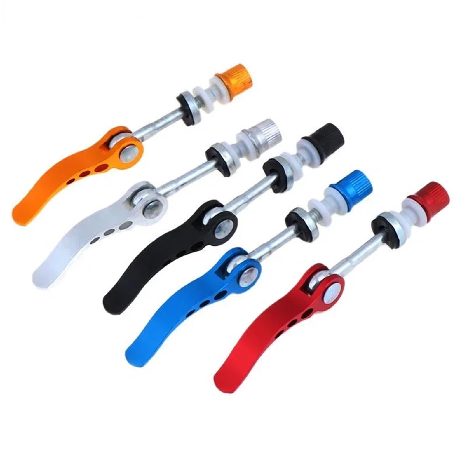 Vite a sgancio rapido per morsetto sedile 5 Pezzi Mountain Bike QR Tool MTB Bicicletta Tubo Sella Morsetto Vite Leva Di Sgancio Rapido Ciclismo Bici Da Strada Universale(Silver)