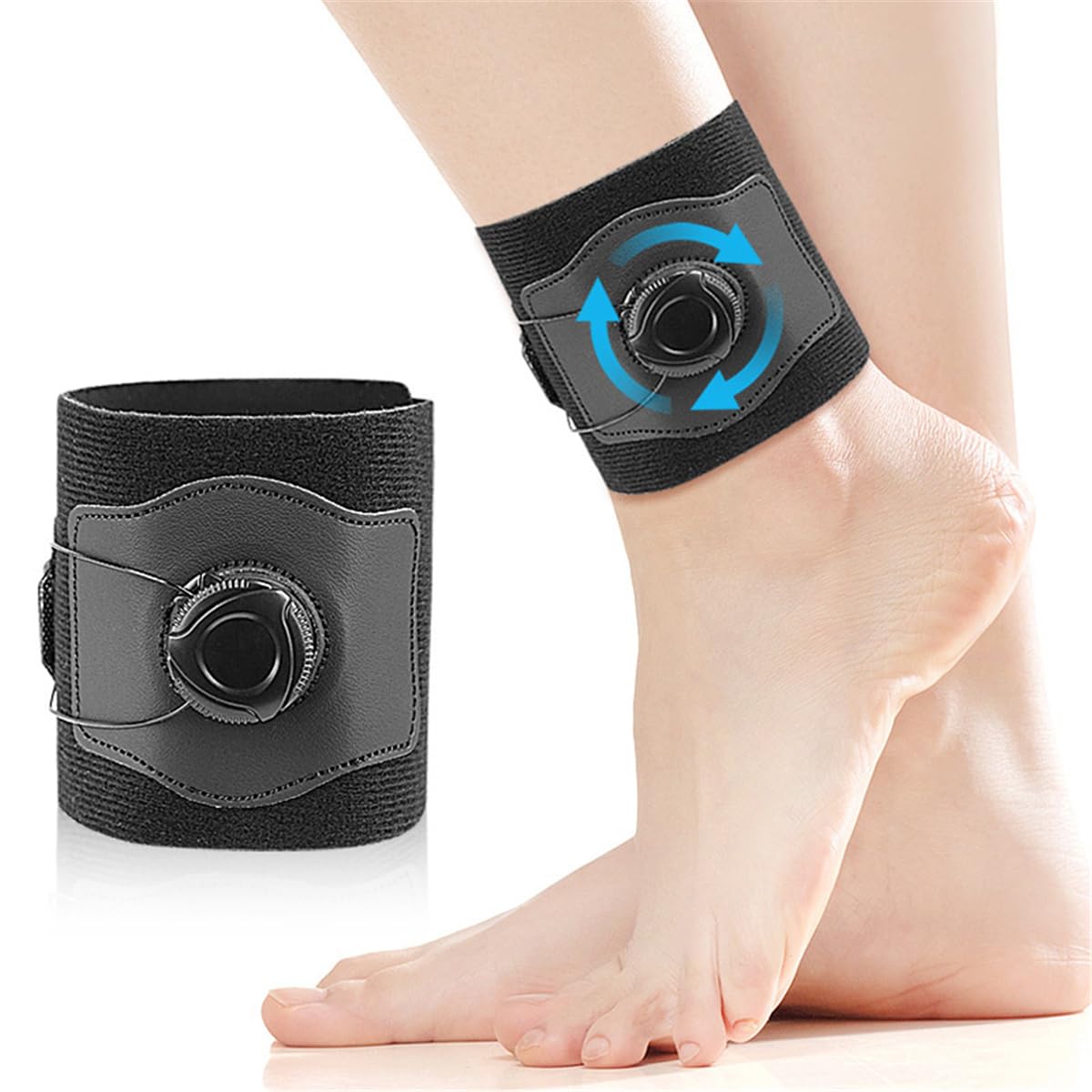 KimDaro Achilles Tendonitis Brace, 1 Pcs Adjustable Knob Achilles Strap Compression Achilles Tendon Support?Support Brace for Men and Women for Running, Cycling, Hiking, Sports