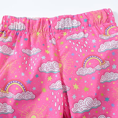 Girls Hooded Raincoat Windproof Reflective Clothes Pants Kids Trench Coats 2PCS Button Rain Jacket Raincoats Hoodies4