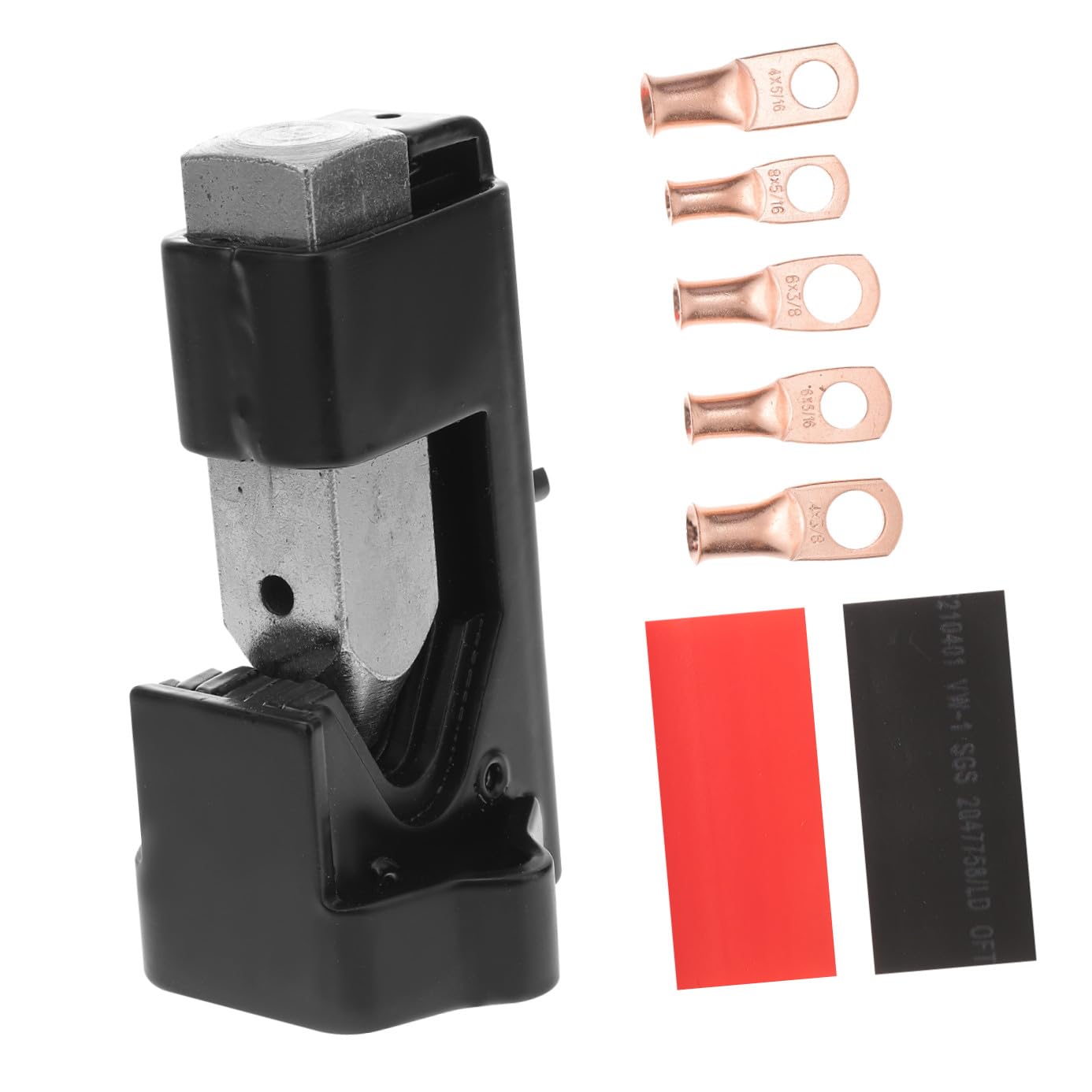 Yardenfun Juego de Herramientas de Crimpado para Terminales Eléctricos Crimpadora de Terminales de Batería y Cables de Anillo 1/0 Resistente Corrosión para Proyectos Marinos y Automoción