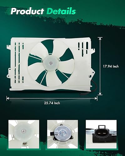 Vista 73 de SCITOO Ventilador de radiador 622840 compatible con Chevrolet Sonic 2012-2017