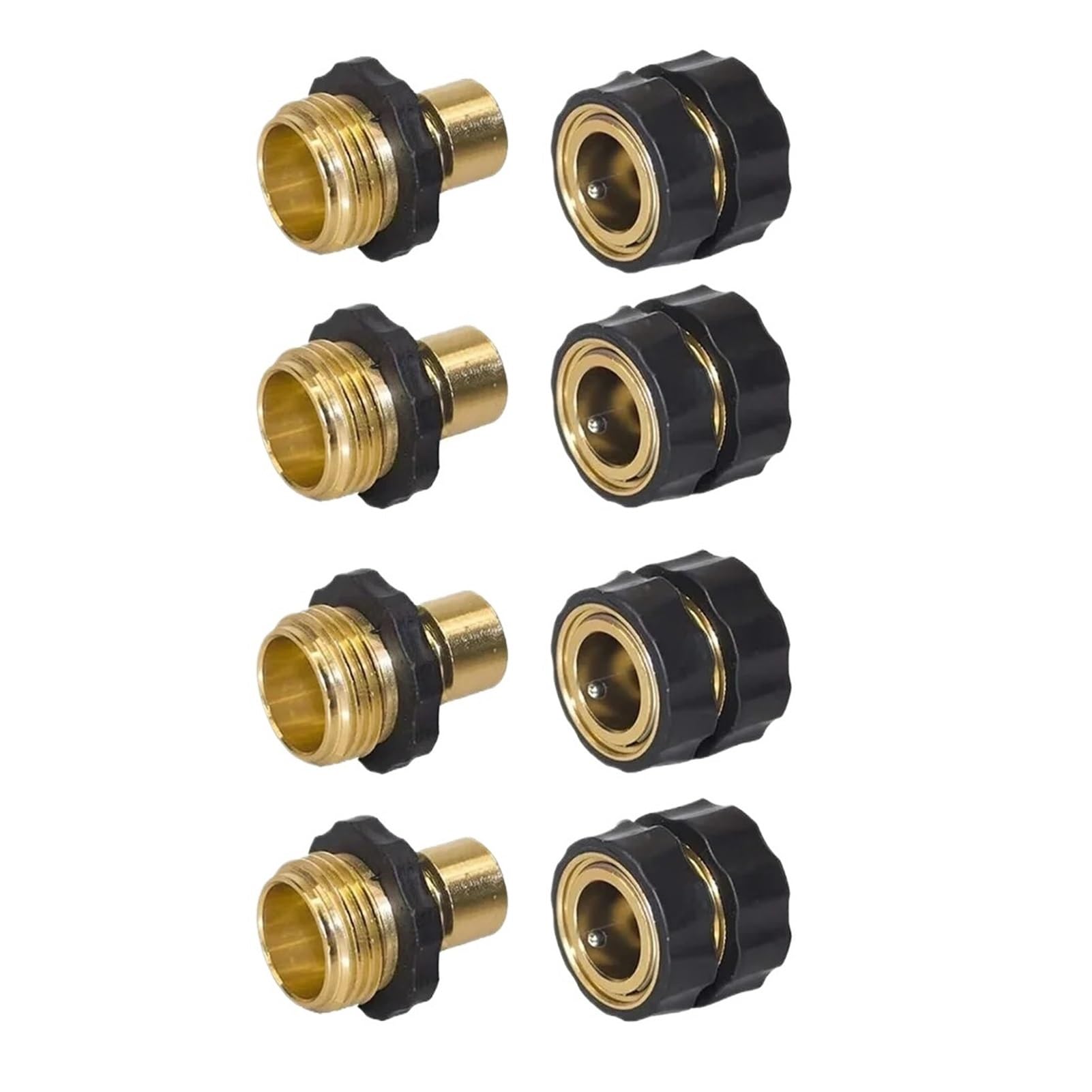 Connettore for tubo da giardino, raccordo maschio e femmina da 3/4 pollici(4 Set)