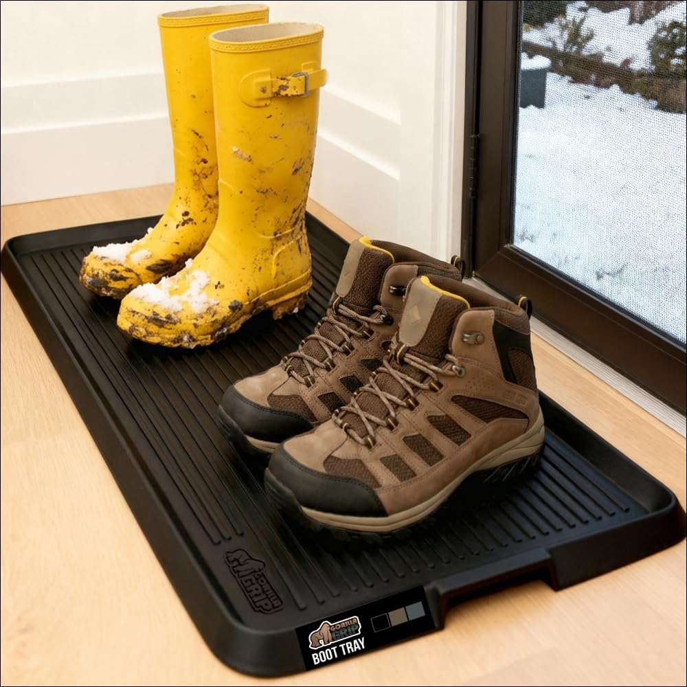 Amazon.com: GORILLA GRIP Boot Tray for Shoes, Natural Rubber Door