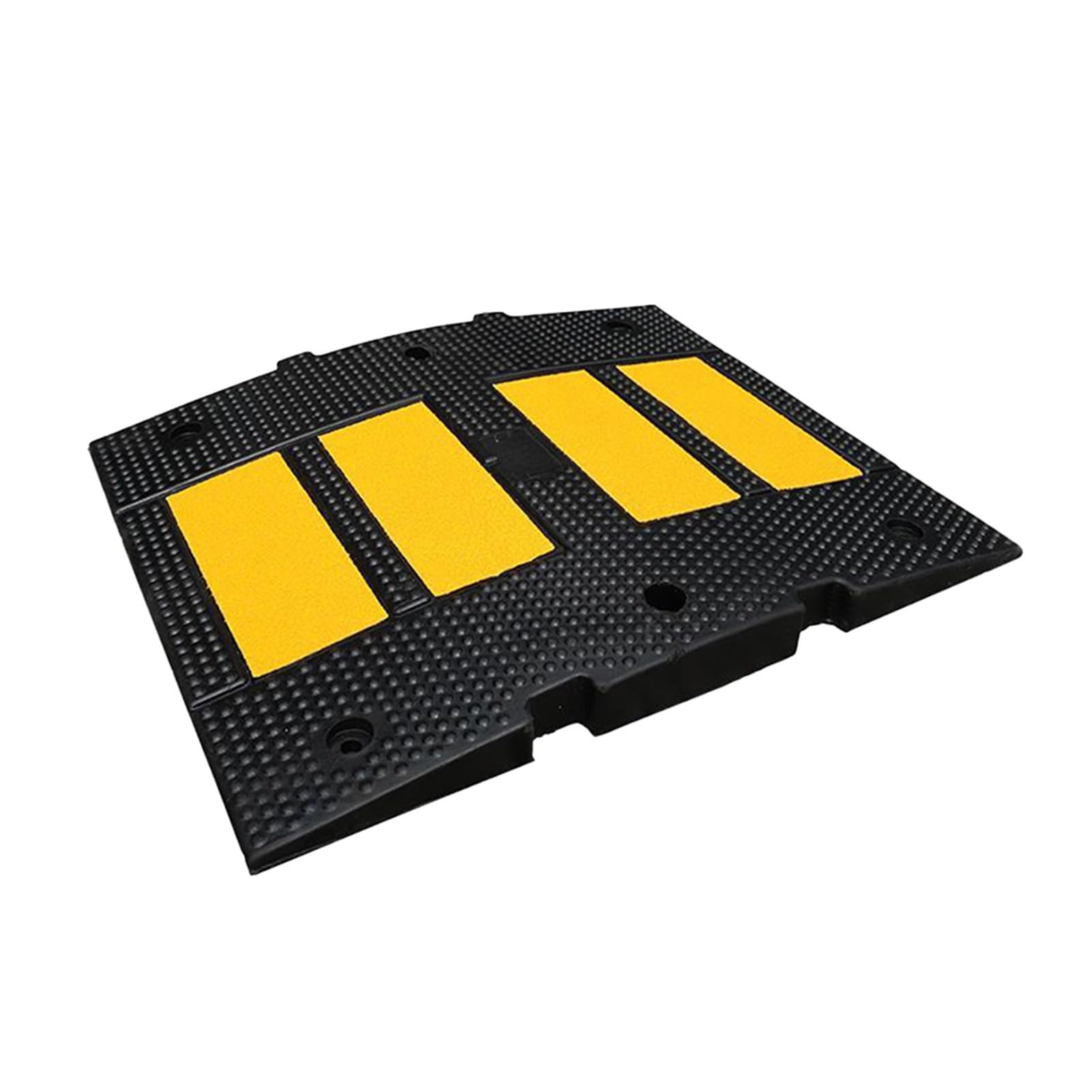 TIANQIHAO Speed Bump,Modular Interlocking Rubber Bump,22,000 Lbs Capacity,Traffic Calming Hump With 6 Bolt,For Asphalt Concrete Gravel Driveway,50X60X4Cm,size_name-50x60x5cm