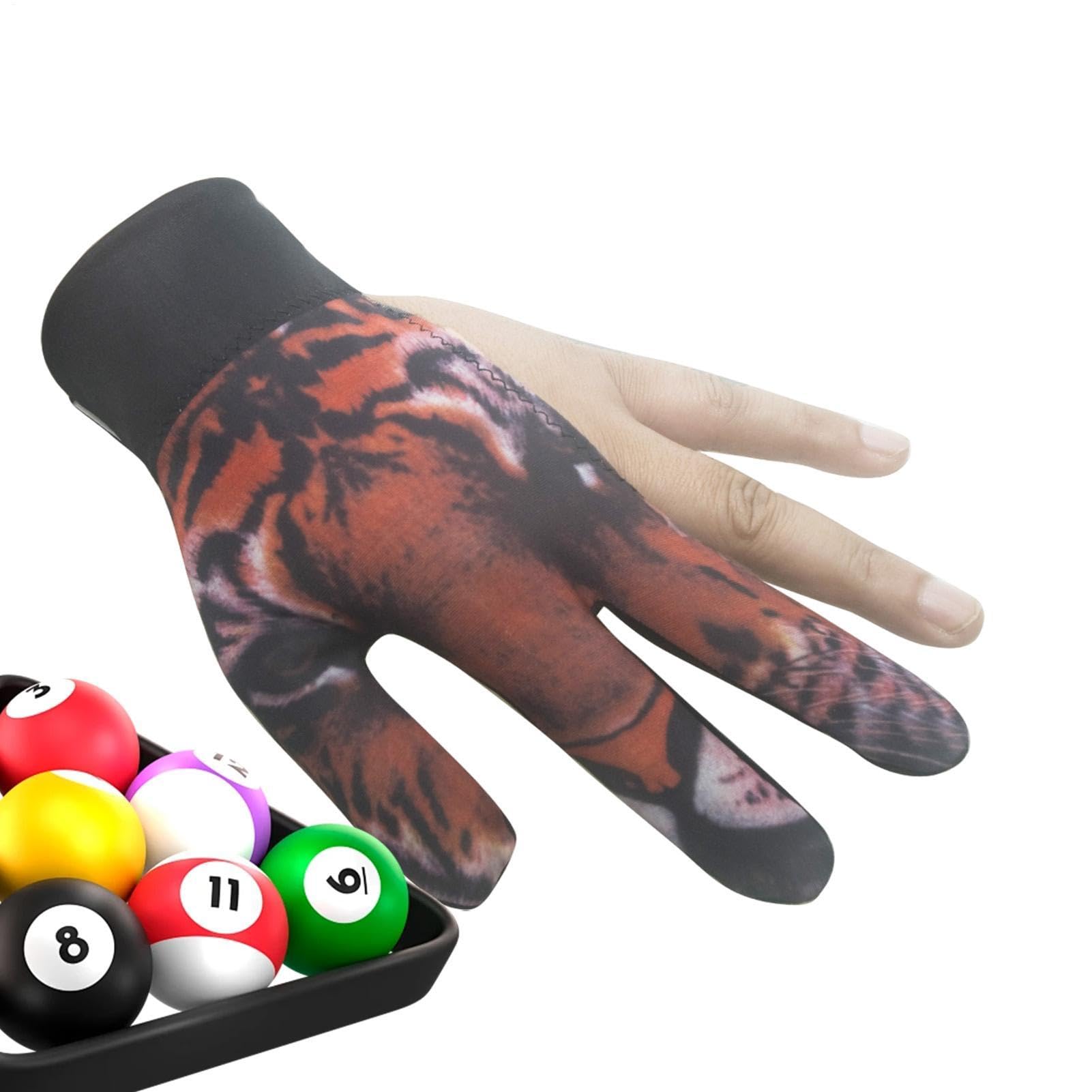 Generisch Billard-Handschuhe für Herren, Pool-Queue-Handschuhe rutschfest, | Dreifinger Kinder, , Mädchen, Männer, Frauen, Billardspieler, Training, Üben 4 linke Hand