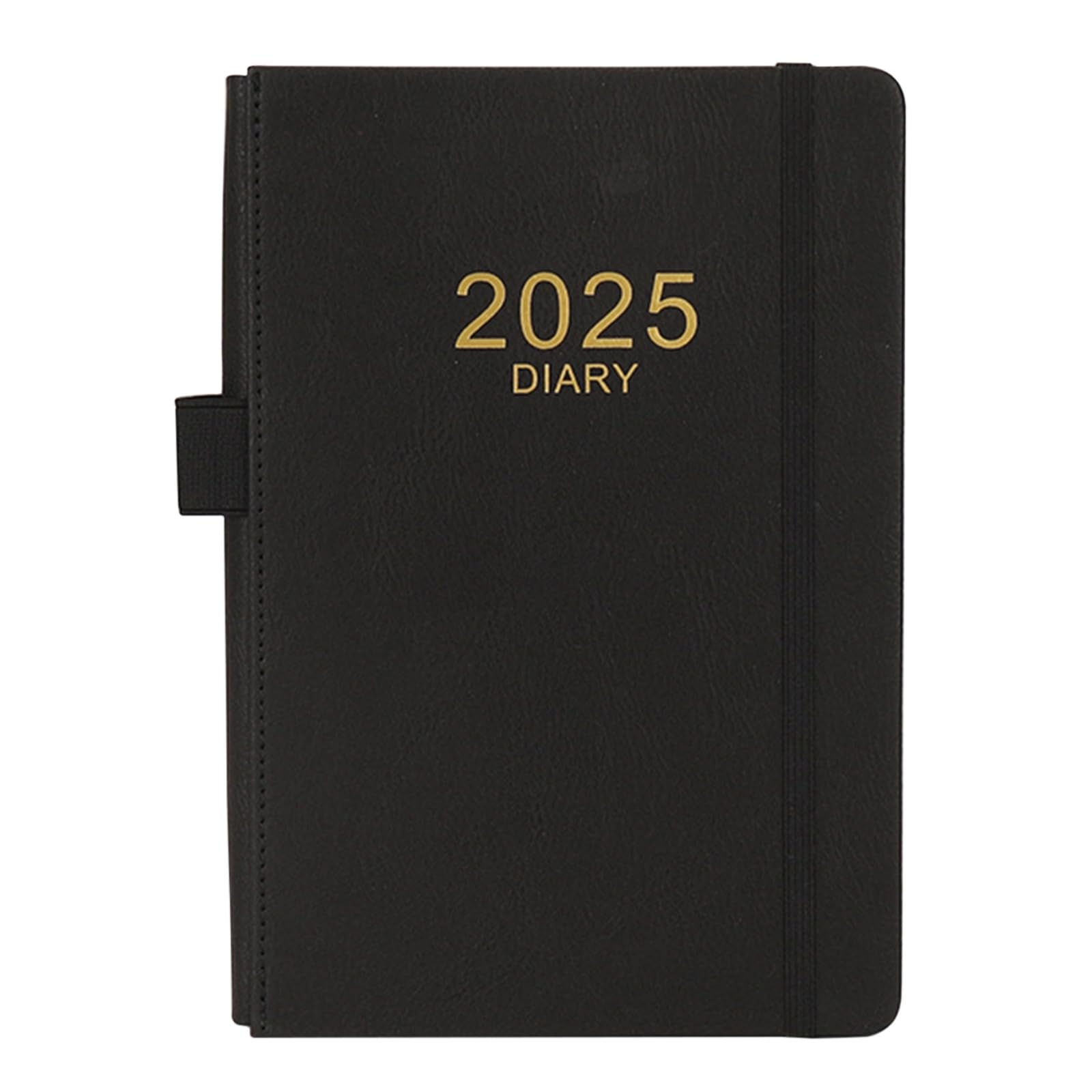 Hobonichi planer A5, angielski kalendarz i terminarz, czarna koperta ze sztucznej skóry, 180 stron, solidny pasek do organizacji i planowania dnia