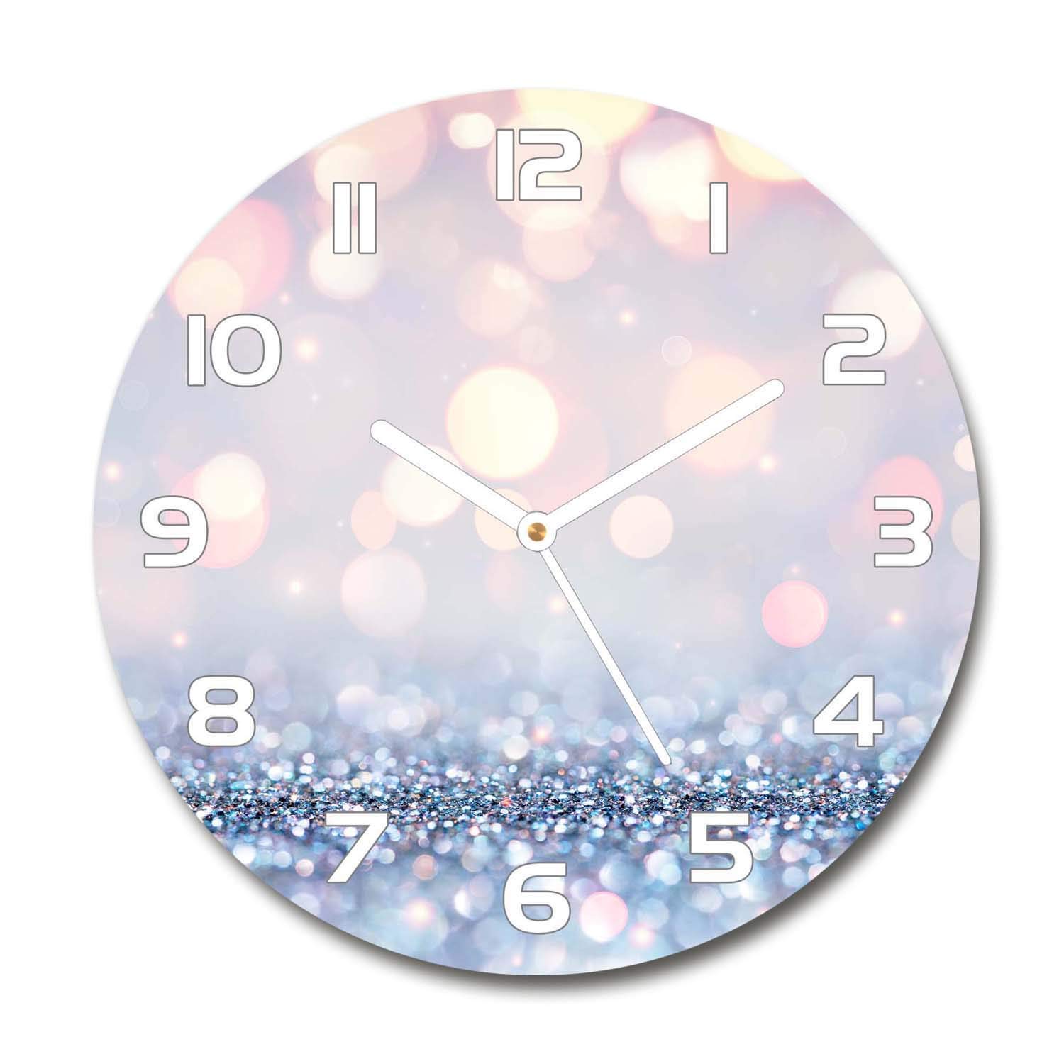 Horloge en Verre 60x60cm Tulup Silencieuse Design Salon