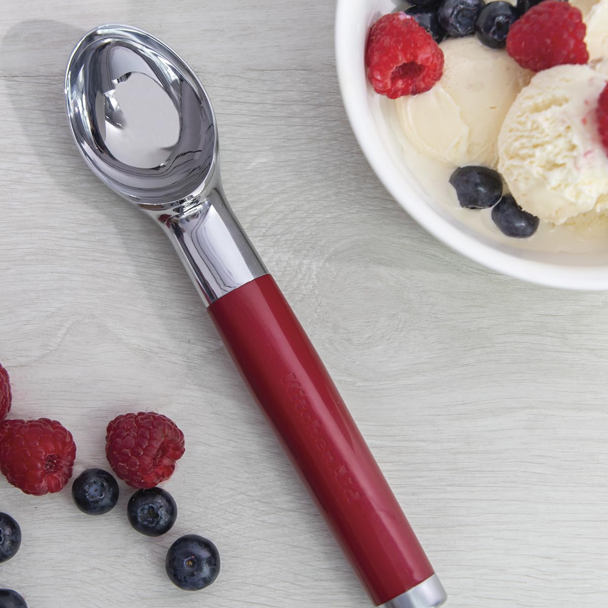 KitchenAid Paletta Gelato, Cucchiaio Porzionatore Gelato, Gadget da Cucina Lavabile In Lavastoviglie, Nero Onice