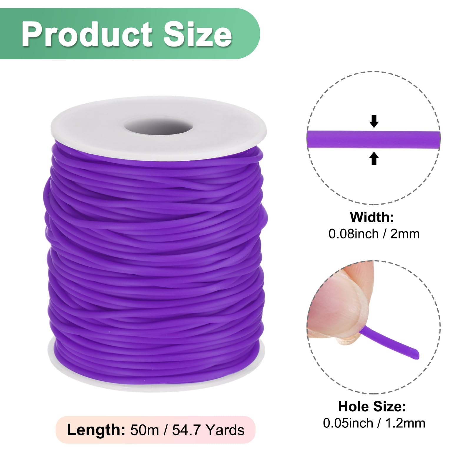 M METERXITY Hollow Pipe Tubing Rubber Cord - Image 3