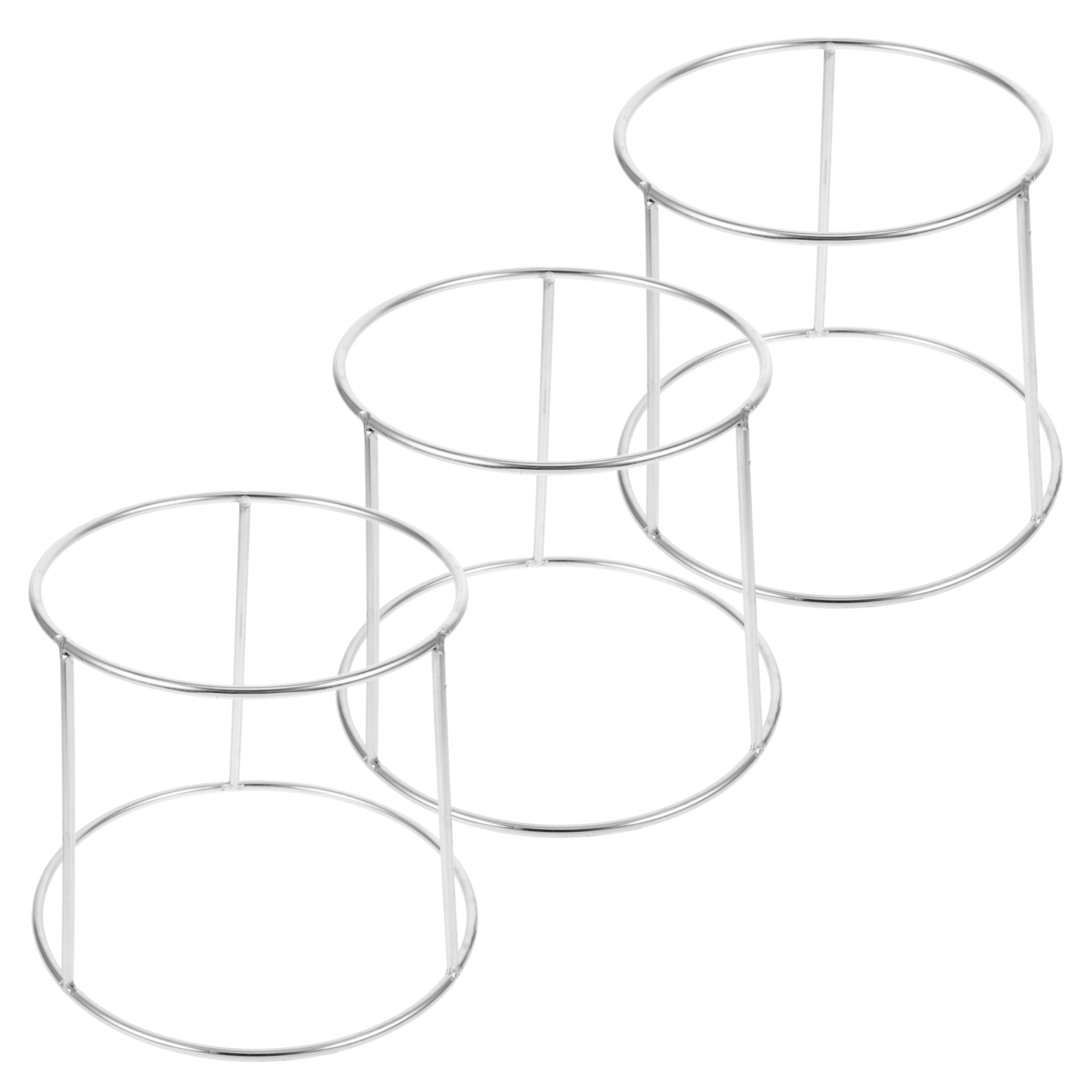 PRETYZOOM Set da 3 Portavassoi Multifunzione in Acciaio Inox per Frutti di Mare e Snack, Doppio Strato, per Uso in Ristoranti e Presentazioni di Buffet